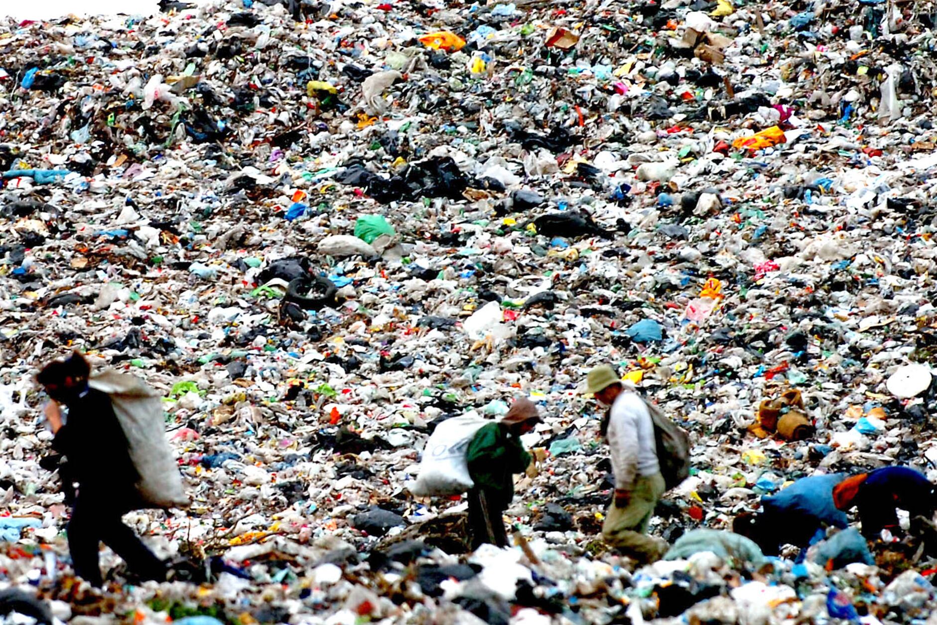Recolectores de basura en el CEAMSE