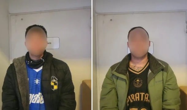 Los hinchas de Coquimbo Unido, detenidos por la Policía de la Ciudad.