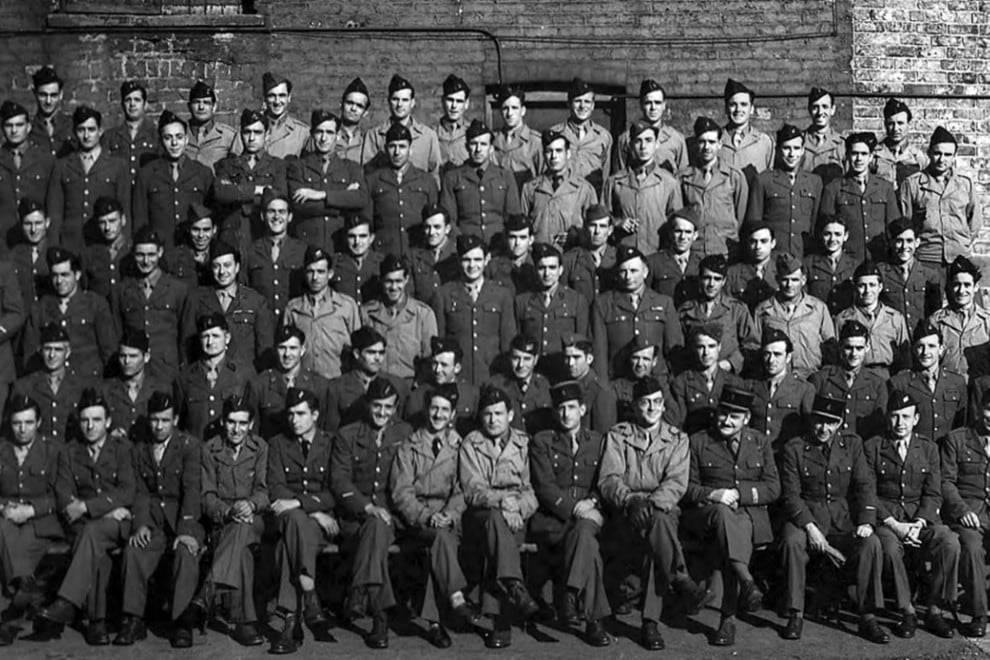 Los componentes de La Nueve, en una imagen tomada a finales de julio en Inglaterra, unos días antes de embarcar hacia Francia.