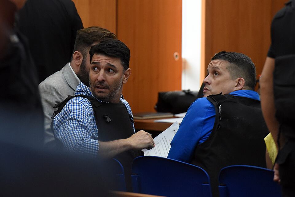 Gustavo Spoletti ex jefe de Drogas de Rosario y Cristian Di Franco, dos de los policías imputados.