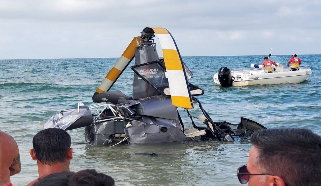 Labores de rescate, después del accidente. 