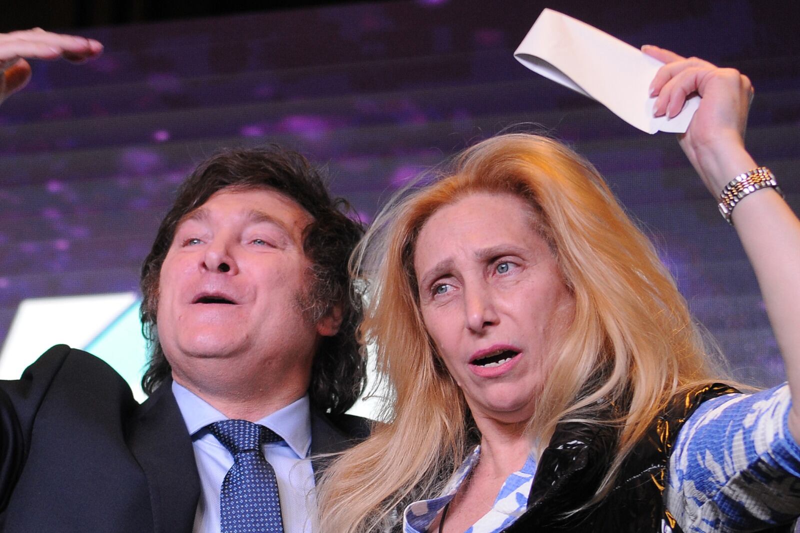 Javier y Karina Milei.