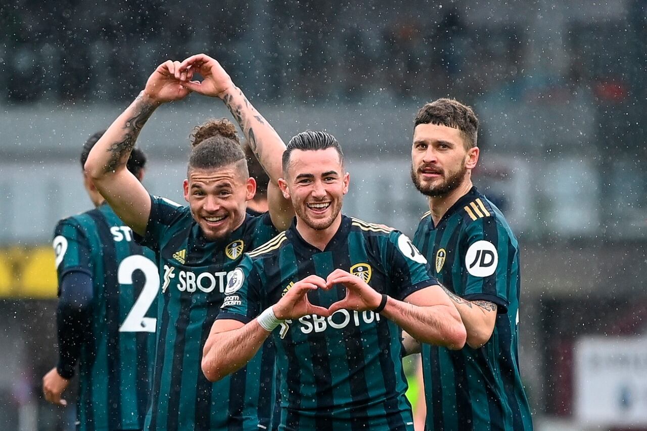 El festejo de los jugadores del Leeds