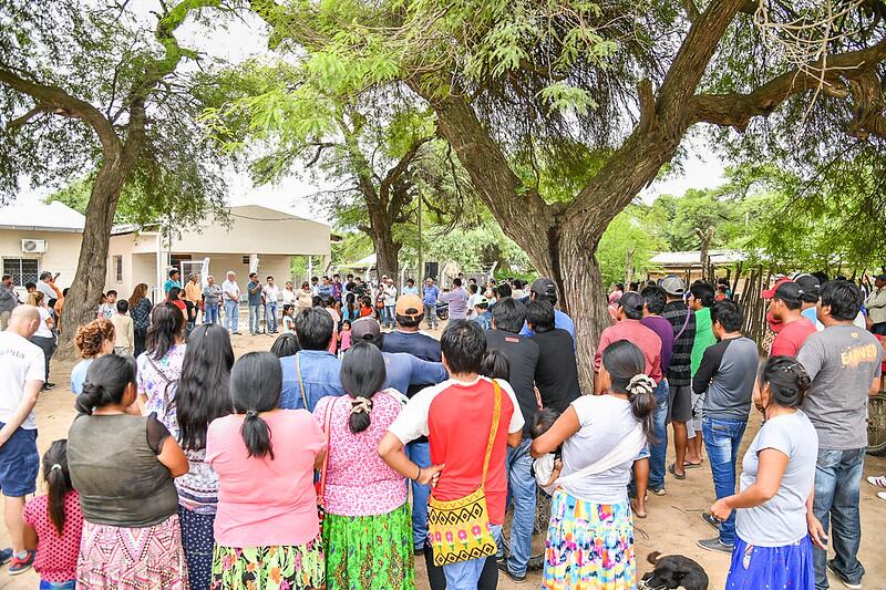La inauguración del centro de salud en La Puntana, en 2018.