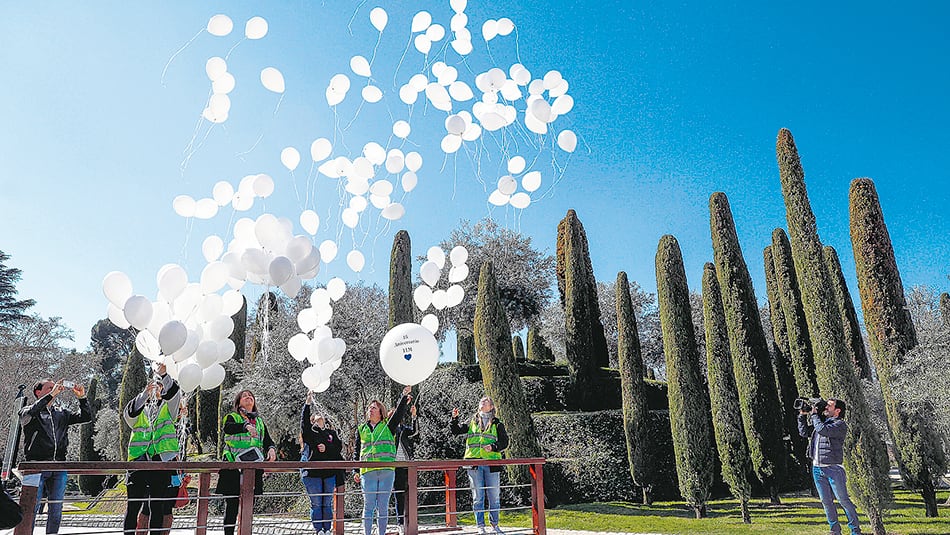 En el acto de ayer se soltaron 192 globos, el número de muertos del atentado terrorista del 11M.