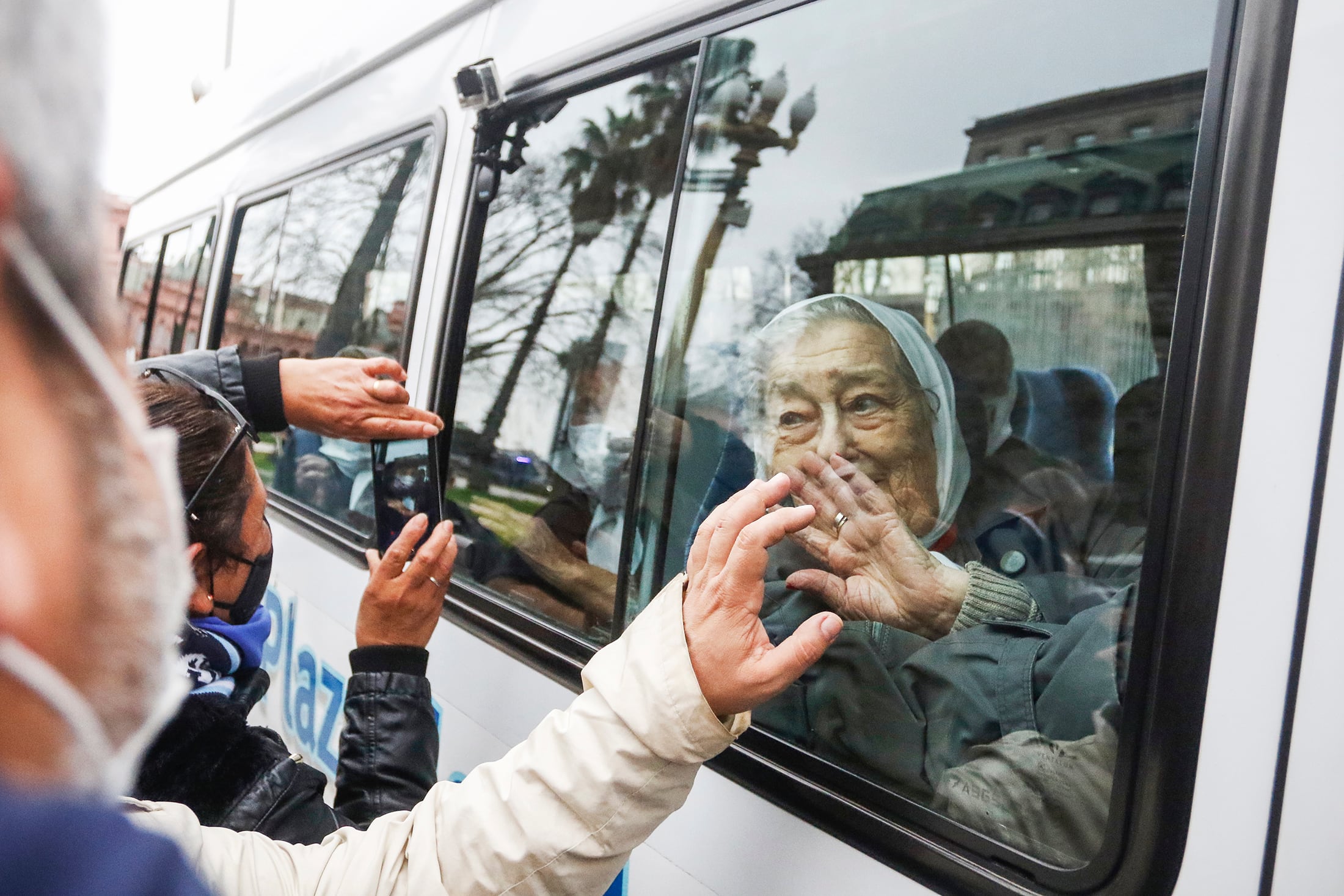 Hebe de Bonafini, el jueves en Plaza de Mayo.