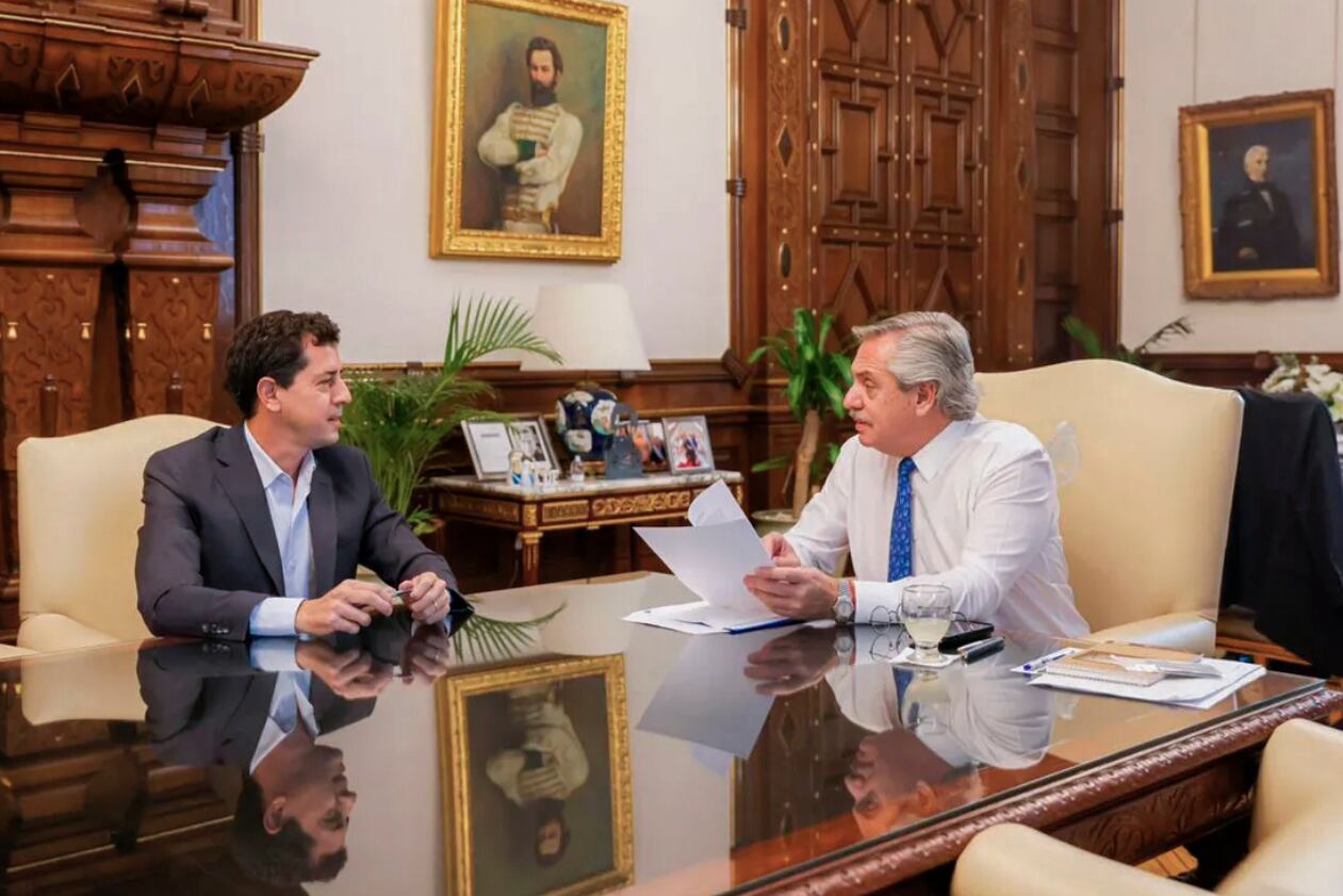 Ministro del Interior Wado de Pedro y presidente Alberto Fernández.
