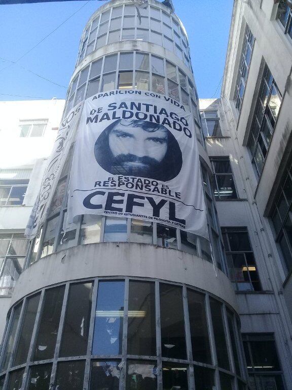 Filosfía y Letras se plegó al reclamo por Maldonado y fue denunciada en forma anónima.