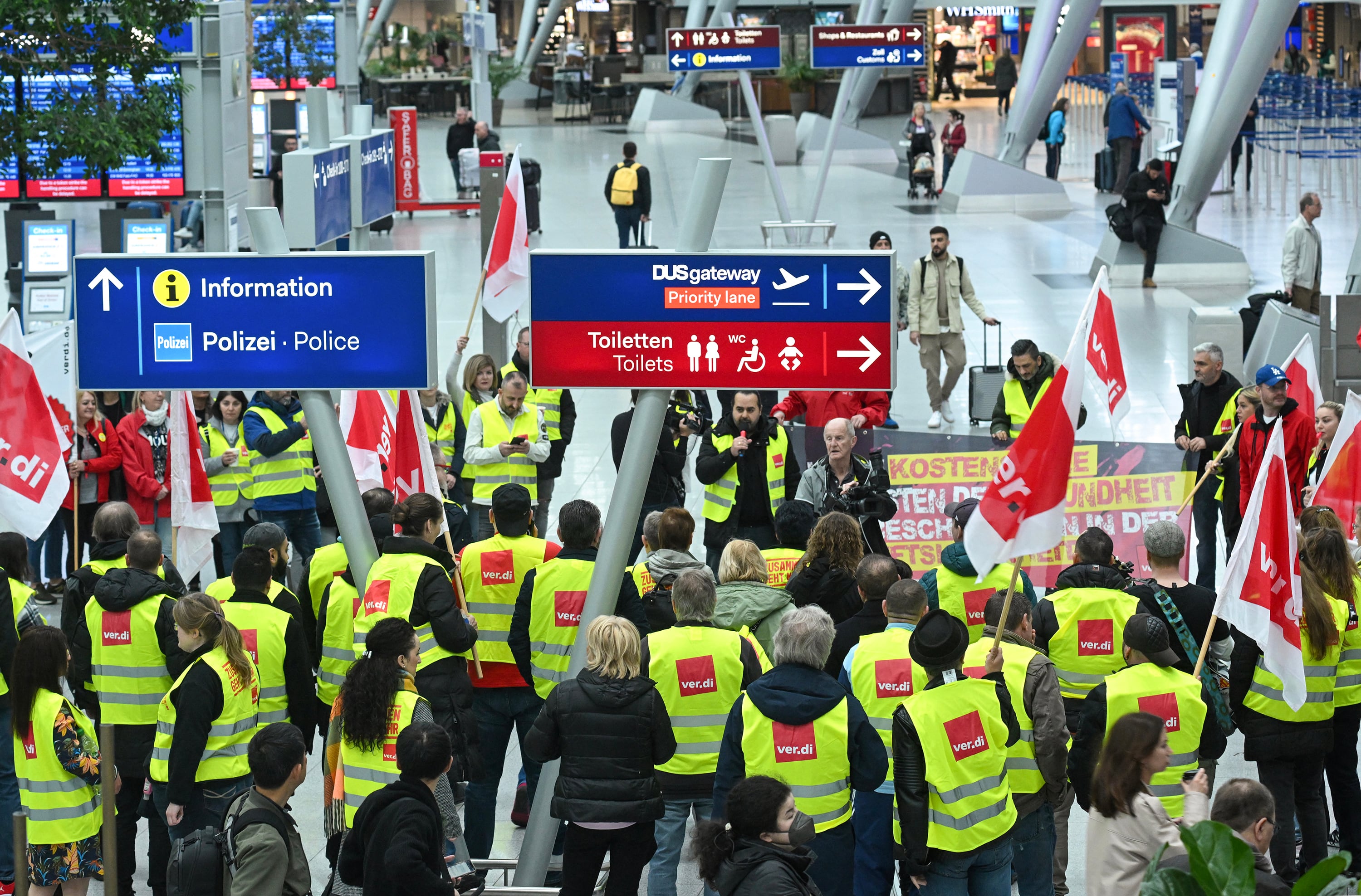 Paro en el aeropuerto de Düsseldorf.