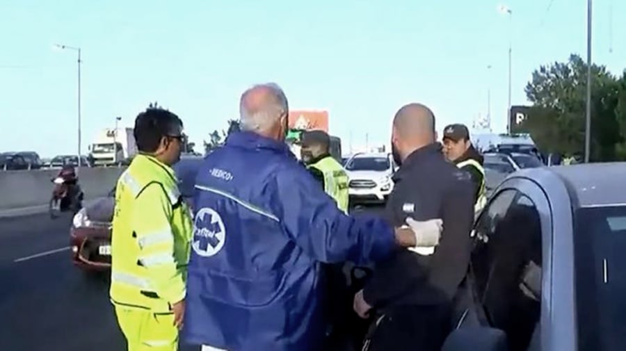 Se registraron al menos dos heridos producto de un choque en cadena en Panamericana. Imagen: Twitter. 