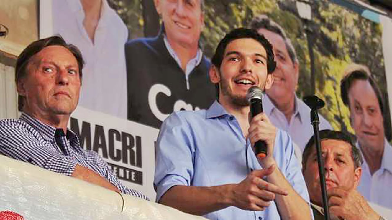 Varisco, Gainza y De Angeli, los tres de Cambiemos de campaña con Macri detrás.