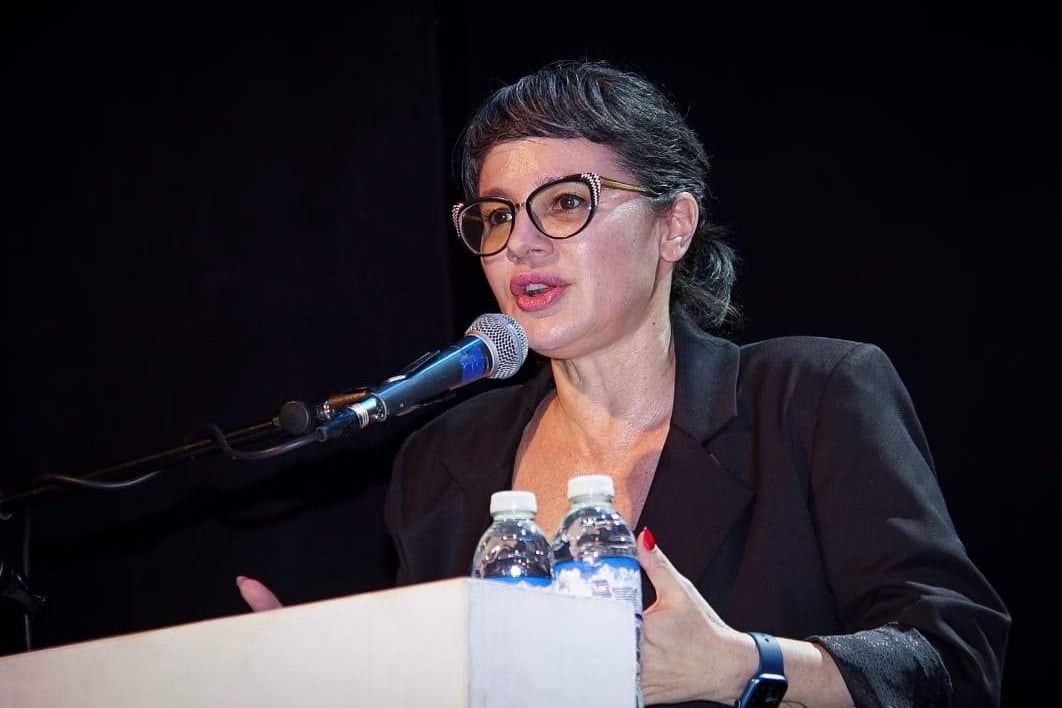 Marziotta en el cierre del plenario. 