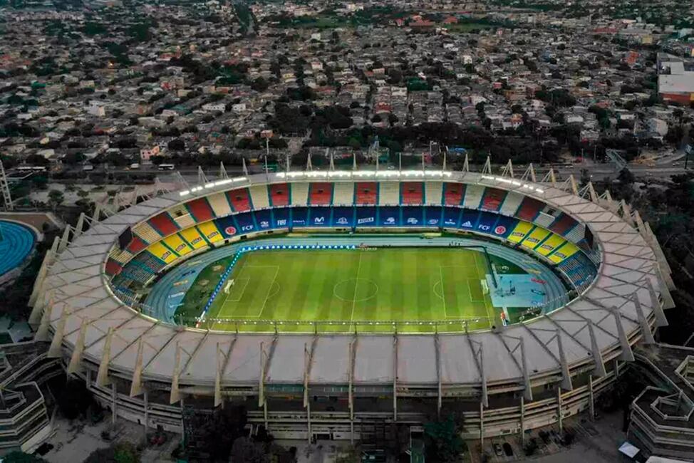 El estadio Metropolitano de Barranquilla.