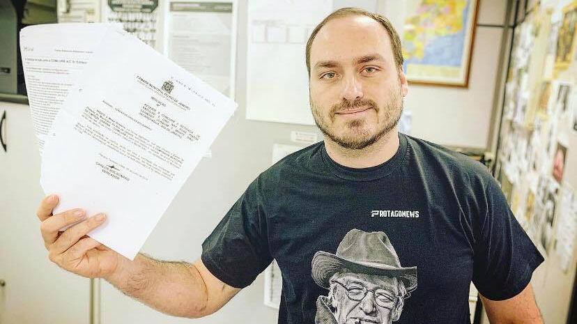 Carlos Bolsonaro, uno de los hijos de Jair Bolsonaro. 