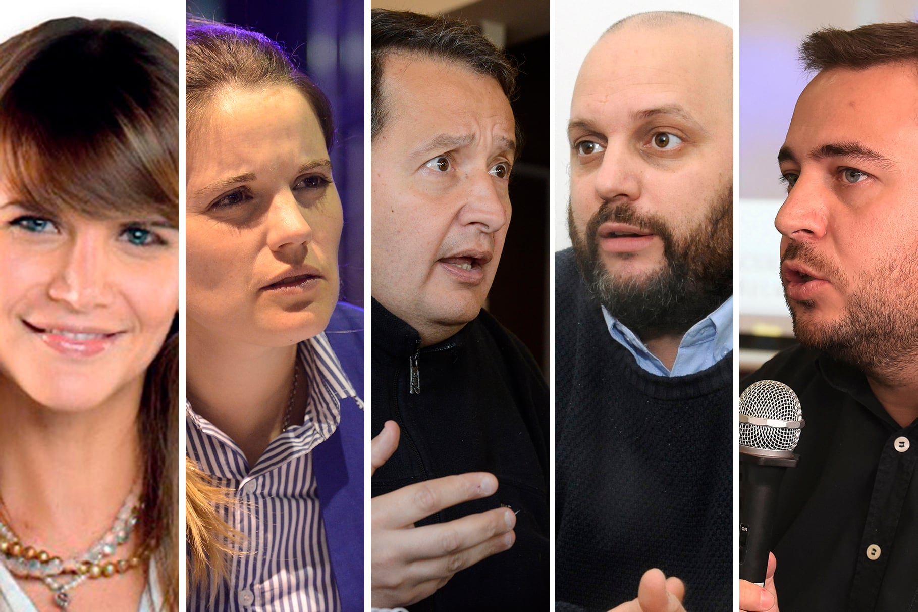 Granata, Tepp, Del Frade, Crivaro y Ghione, los candidatos que quedaron afuera del debate televisado.