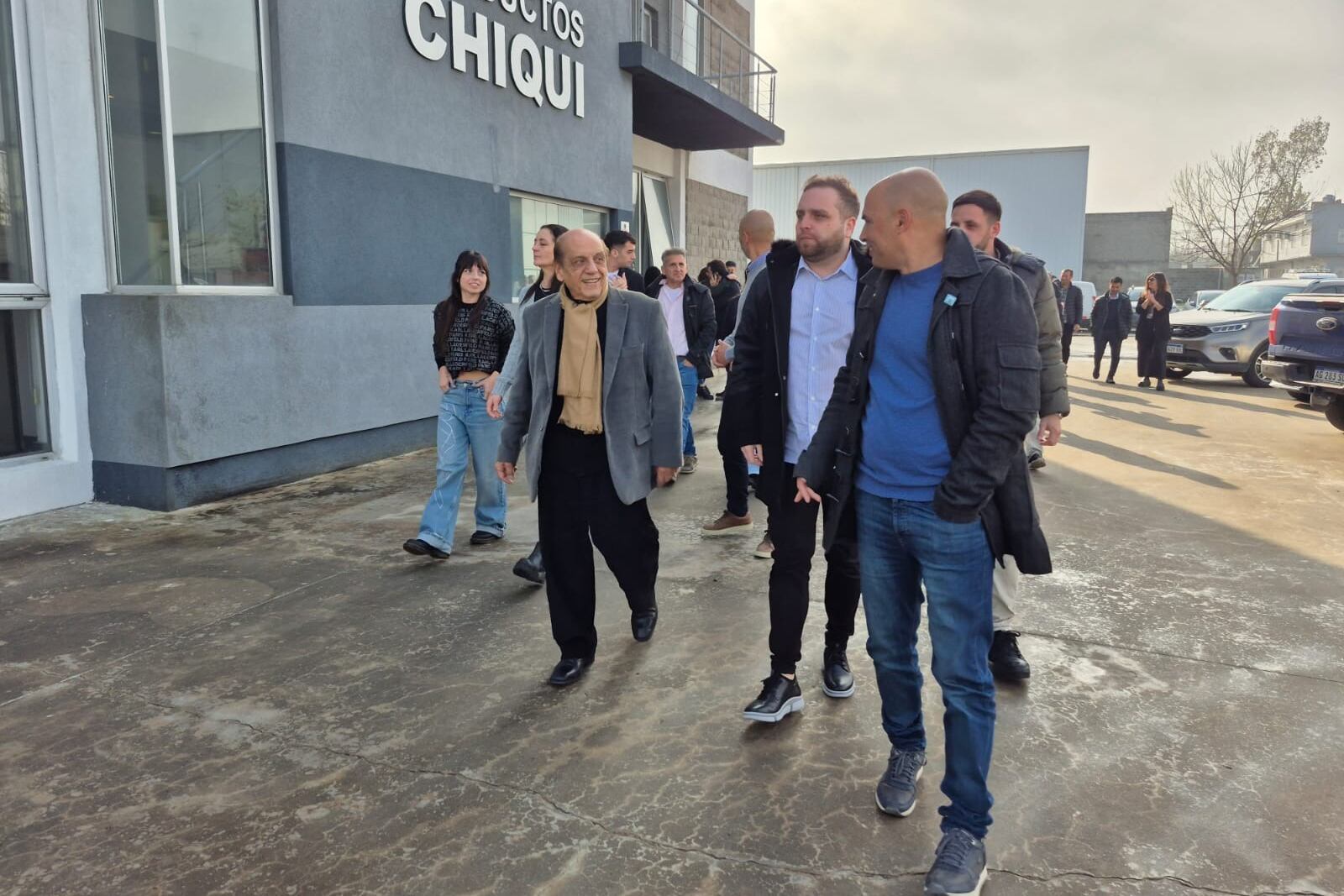  El intendente Juan José Mussi en las nueva planta de Productos Chiqui. 