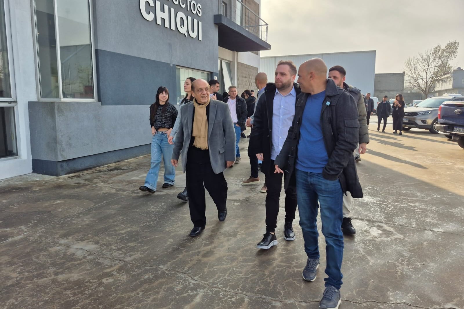  El intendente Juan José Mussi en las nueva planta de Productos Chiqui. 