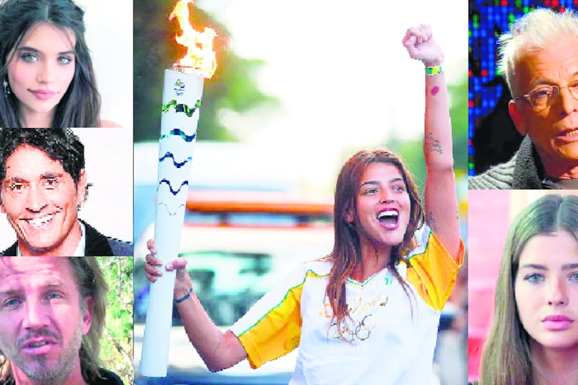 Eva de Dominici, Sebastián Estevanez, Facundo Arana, Calu Rivero, Gerardo Romano y Eugenia “China” Suárez.