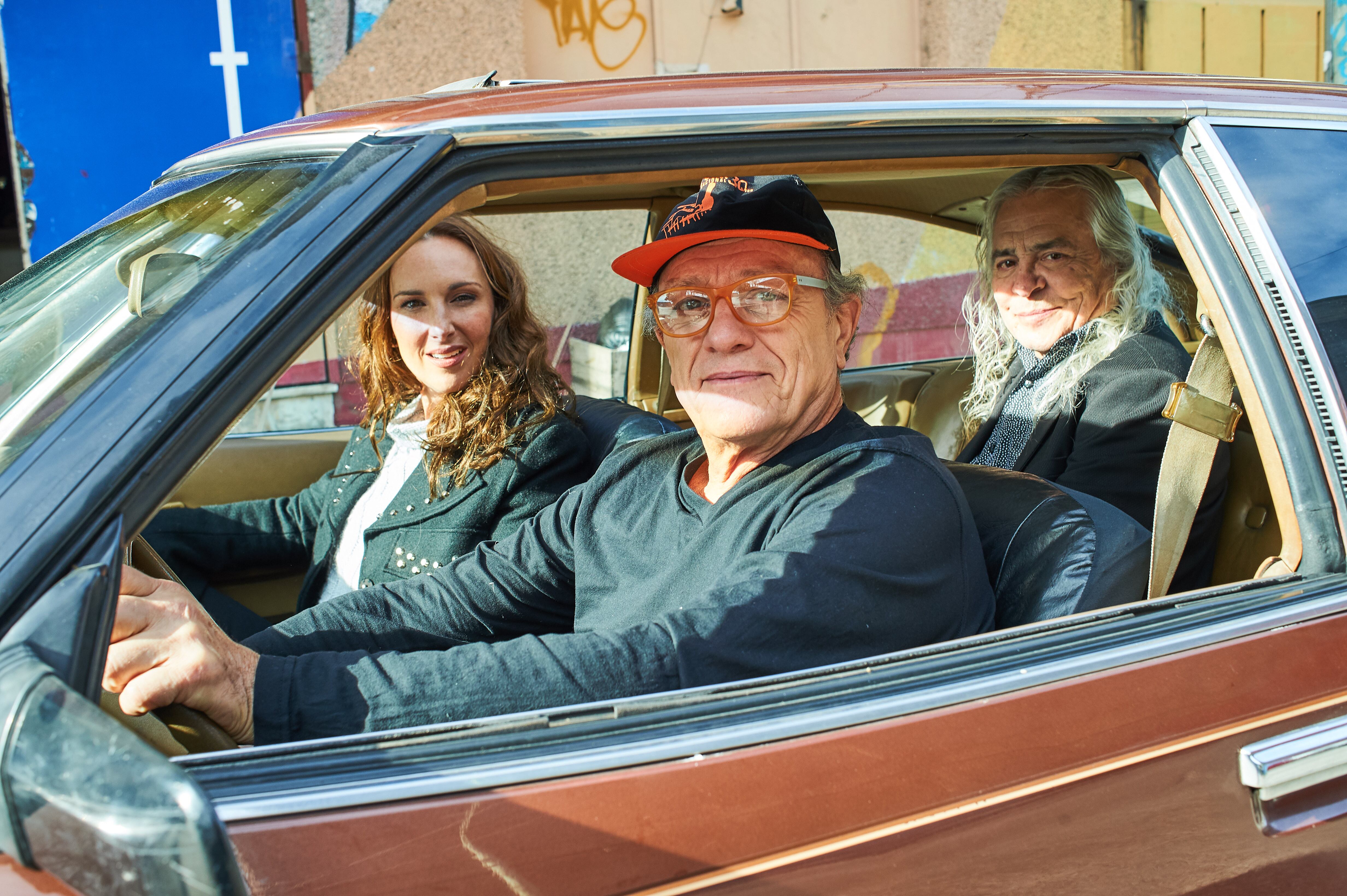 Catarina Spinetta, Emilio del Guercio y Rodolfo García en el documental.