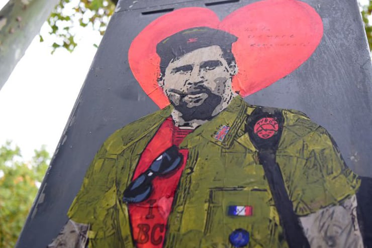 Grafiti dedicado a Messi: "Hasta siempre, comandante". 