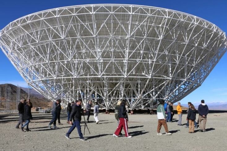 El radiotelescopio Chino-Argentino (CART), en Barreal, provincia de San Juan.