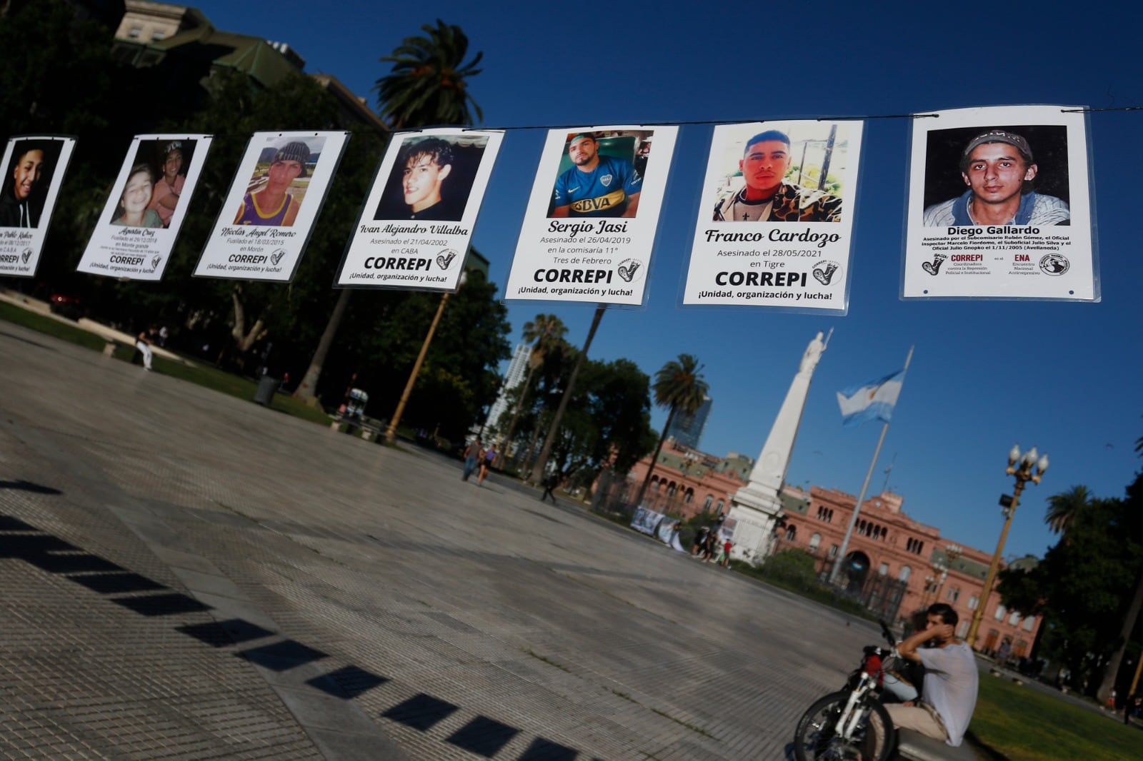 Una marcha contra el gatillo fácil en Plaza de Mayo.