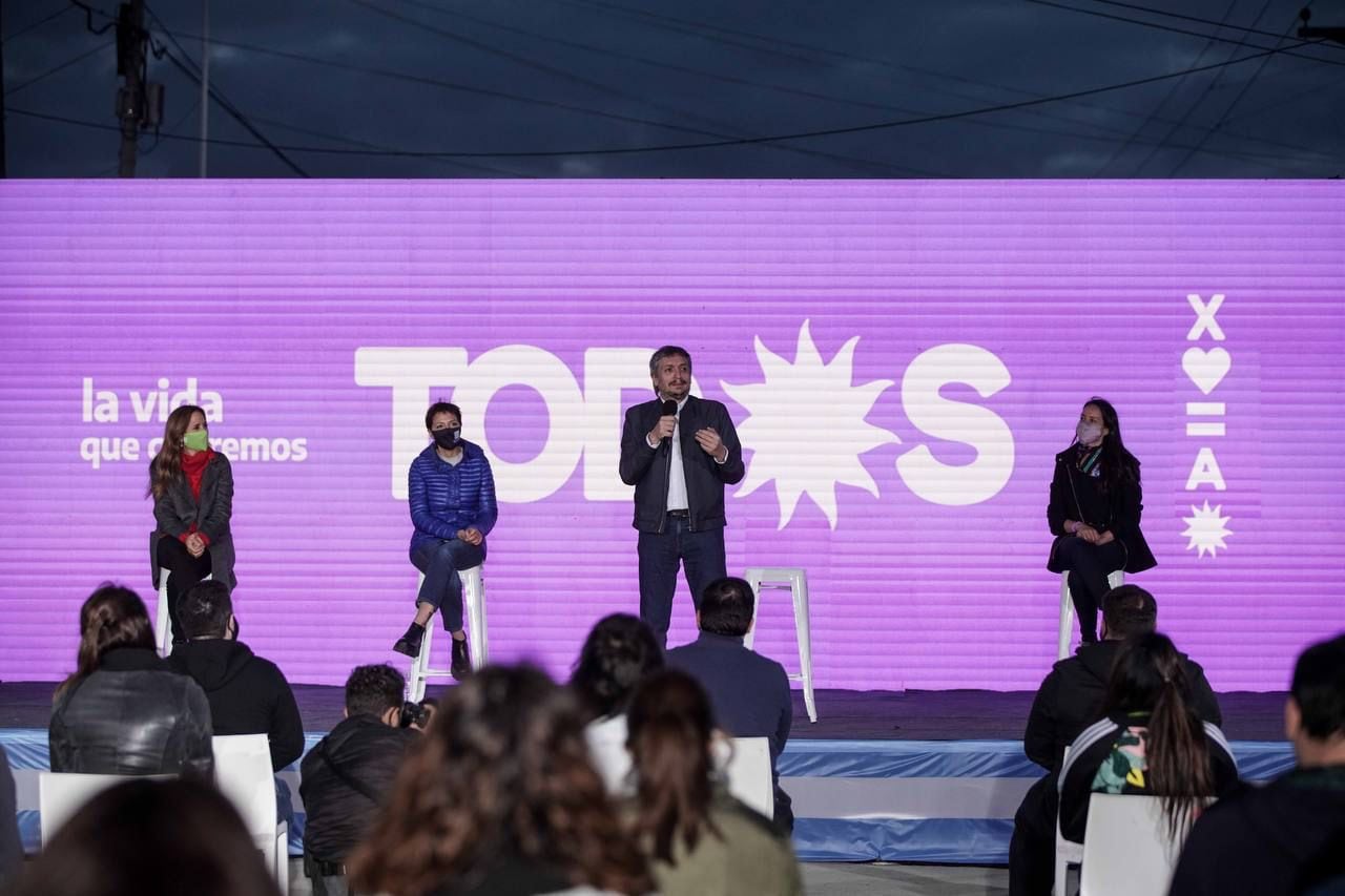 Máximo Kirchner, Tolosa Paz y Mayra Mendoza.