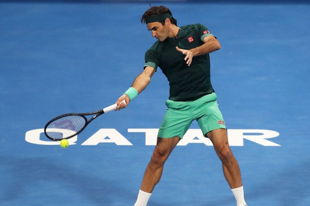 La imagen de Federer pegando su derecha, una foto que todo el tenis estaba esperando.