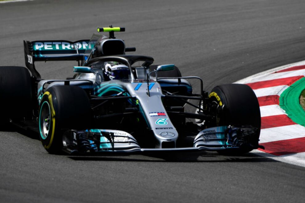 Valtteri Bottas, gira en Silverstone.