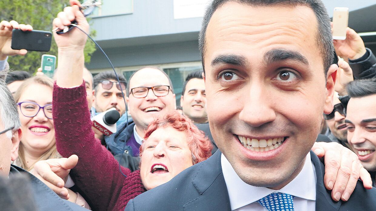 Luigi Di Maio lidera hoy el Movimiento Cinco Estrellas, fundado por el cómico Beppe Grillo.