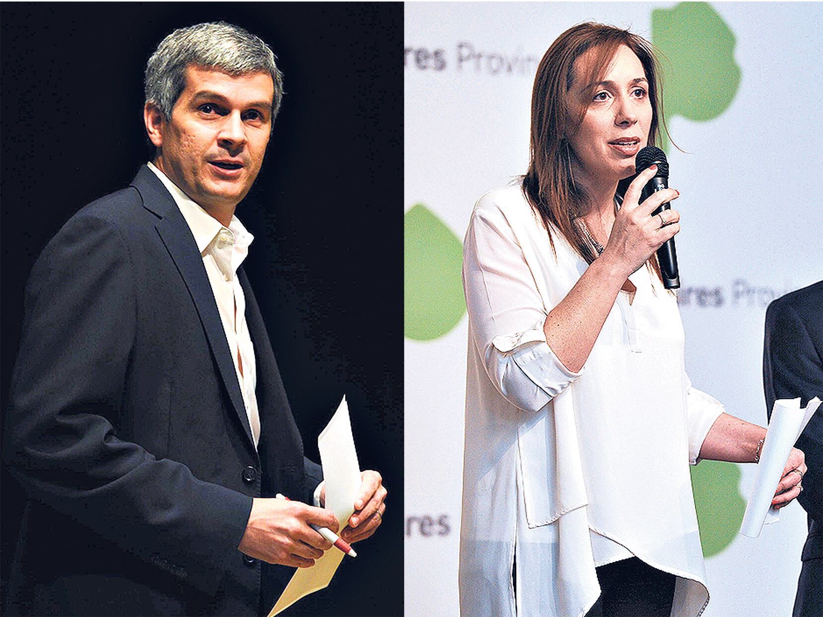 El jefe de Gabinete, Marcos Peña, y la gobernadora María Eugenia Vidal reclamaron avanzar con la reforma electoral.