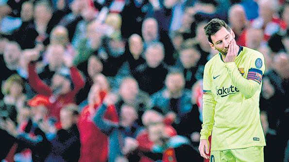 La frustración de Lio Messi, que había apostado todo a conquistar la Champions.