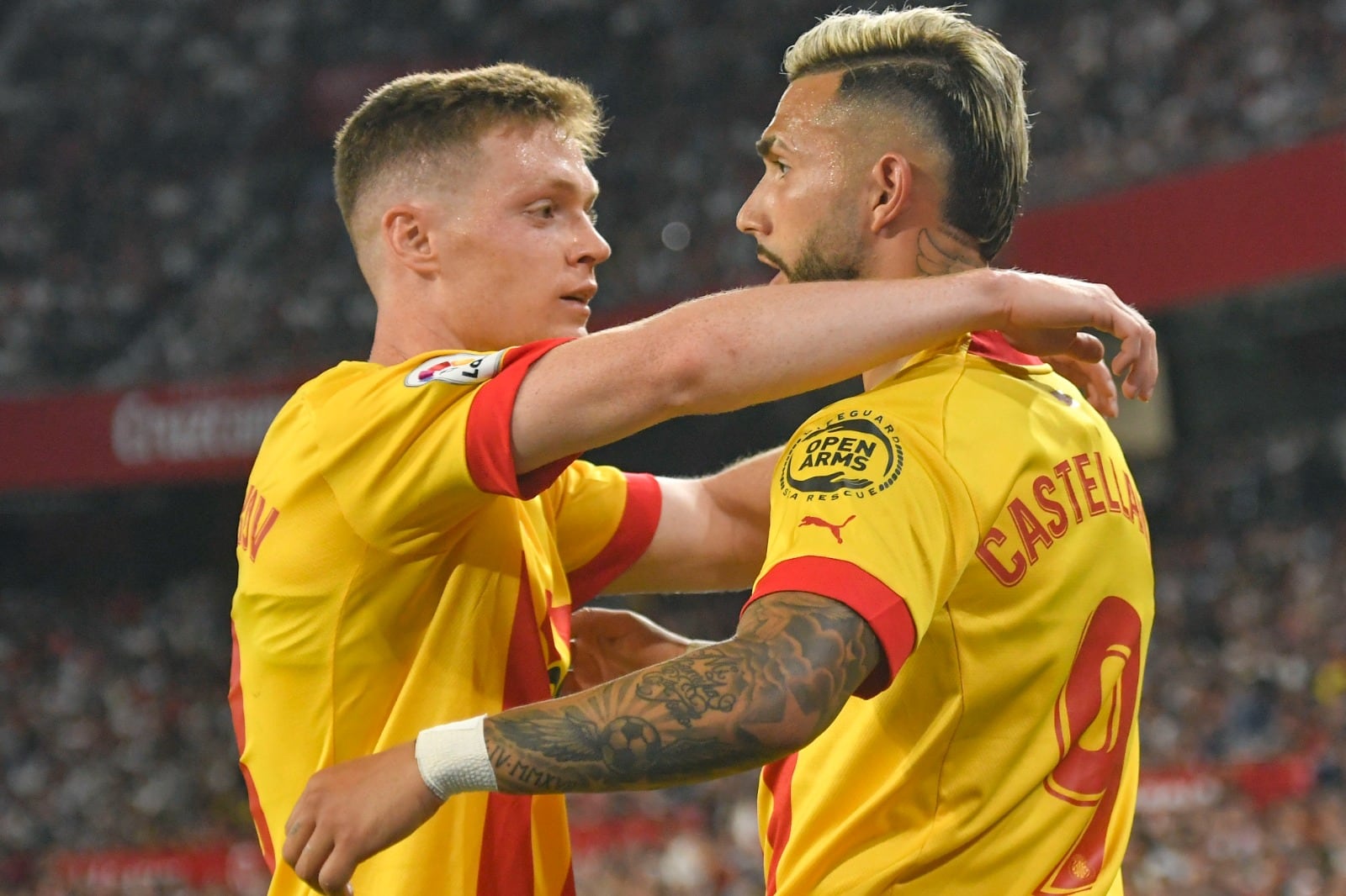 Castellanos le marcó a Sevilla y llegó a 12 tantos en la temporada para Girona