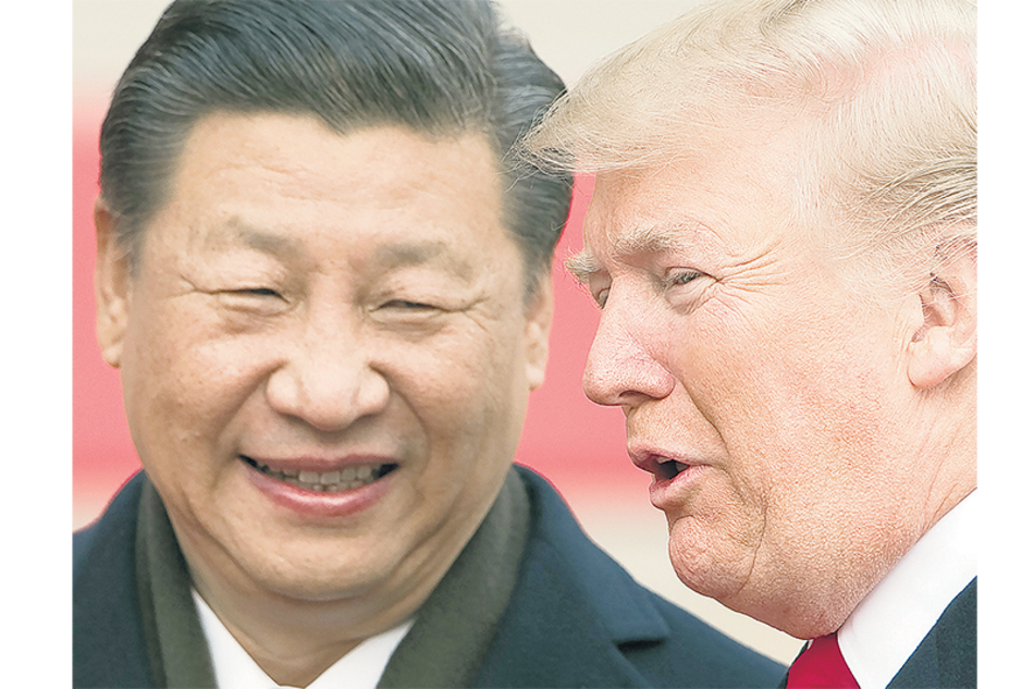 Los presidentes de China, Xi Jinping, y de Estados Unidos, Donald Trump.