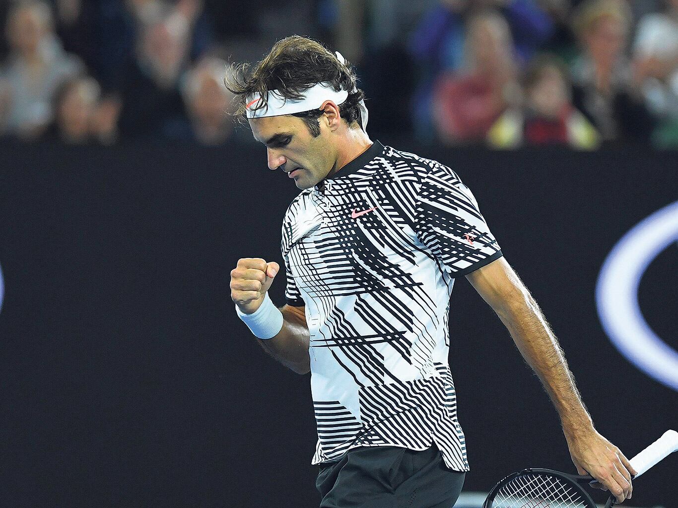 Roger Federer durante su partido con el checo Tomas Berdych, en el Abierto de Australia.