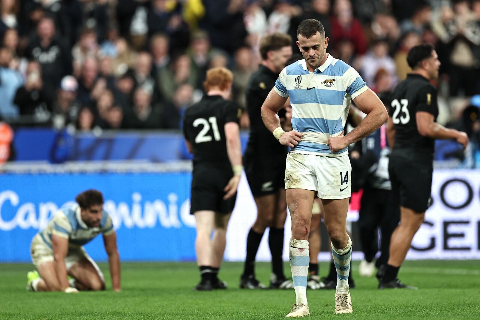 La frustración de Los Pumas, que poco pudieron hacer ante los poderosos All Blacks