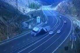 El momento del accidente.