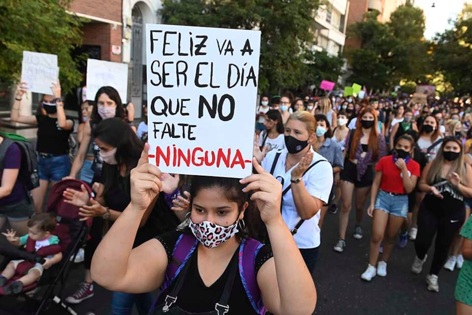 La marcha del Día Internacional de la Mujer de 2021.