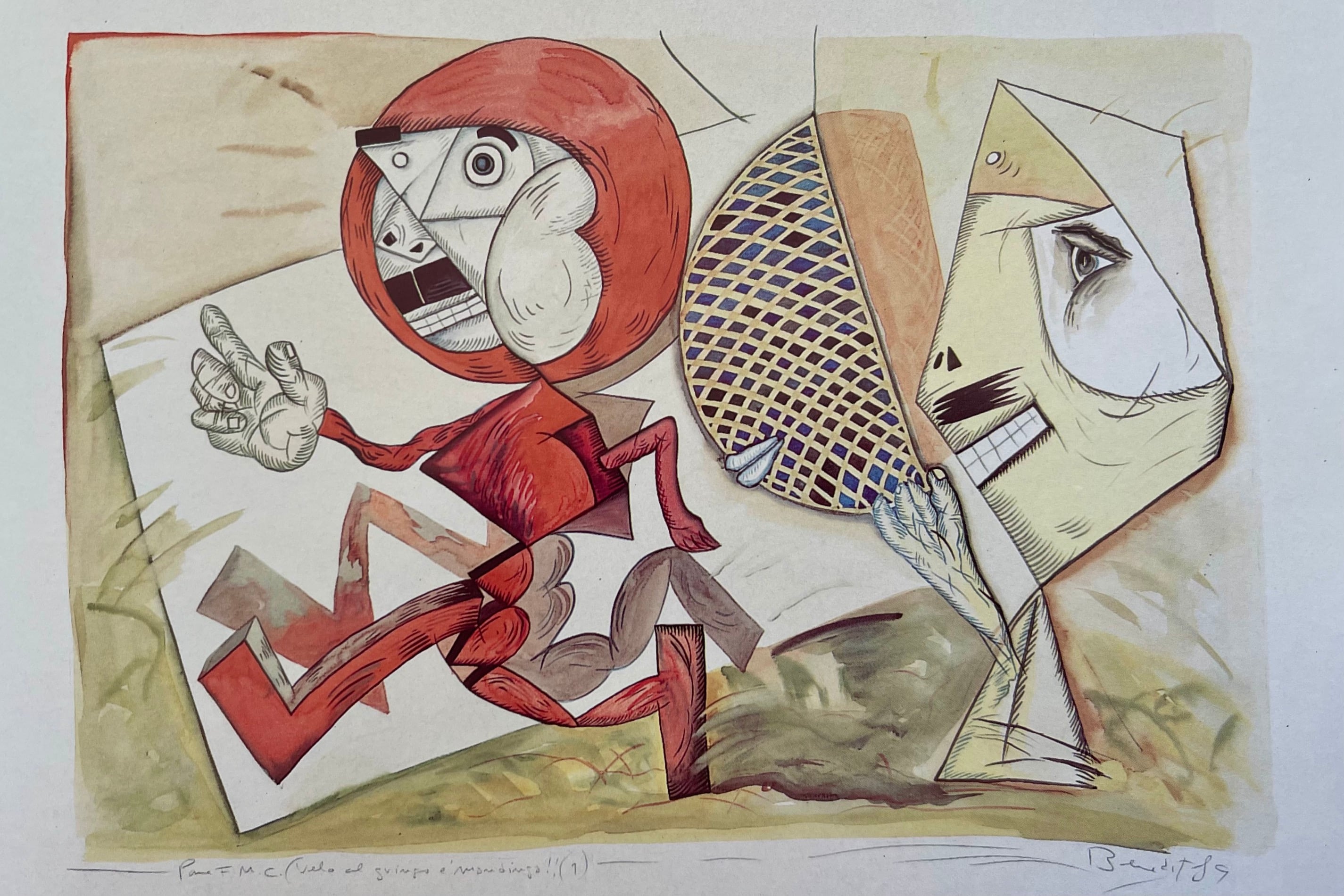 De la serie de homenajes de Luis Benedit a la obra de Florencio Molina Campos.