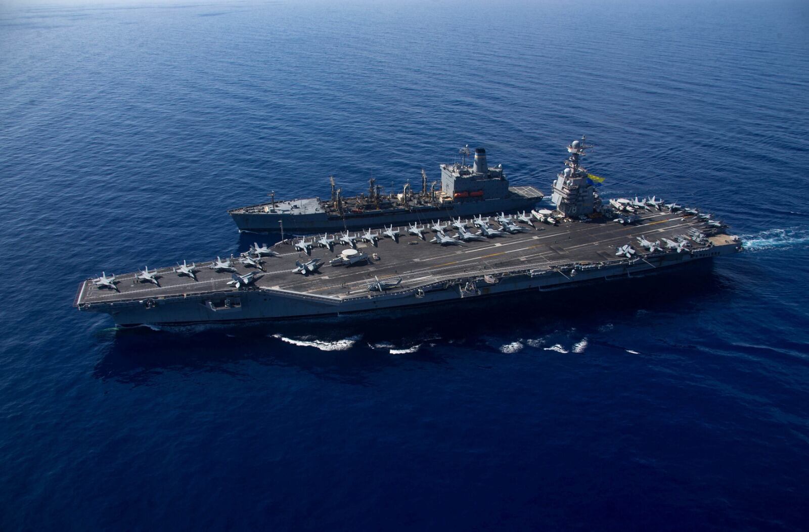 Uno de los portaaviones estadounidenses.