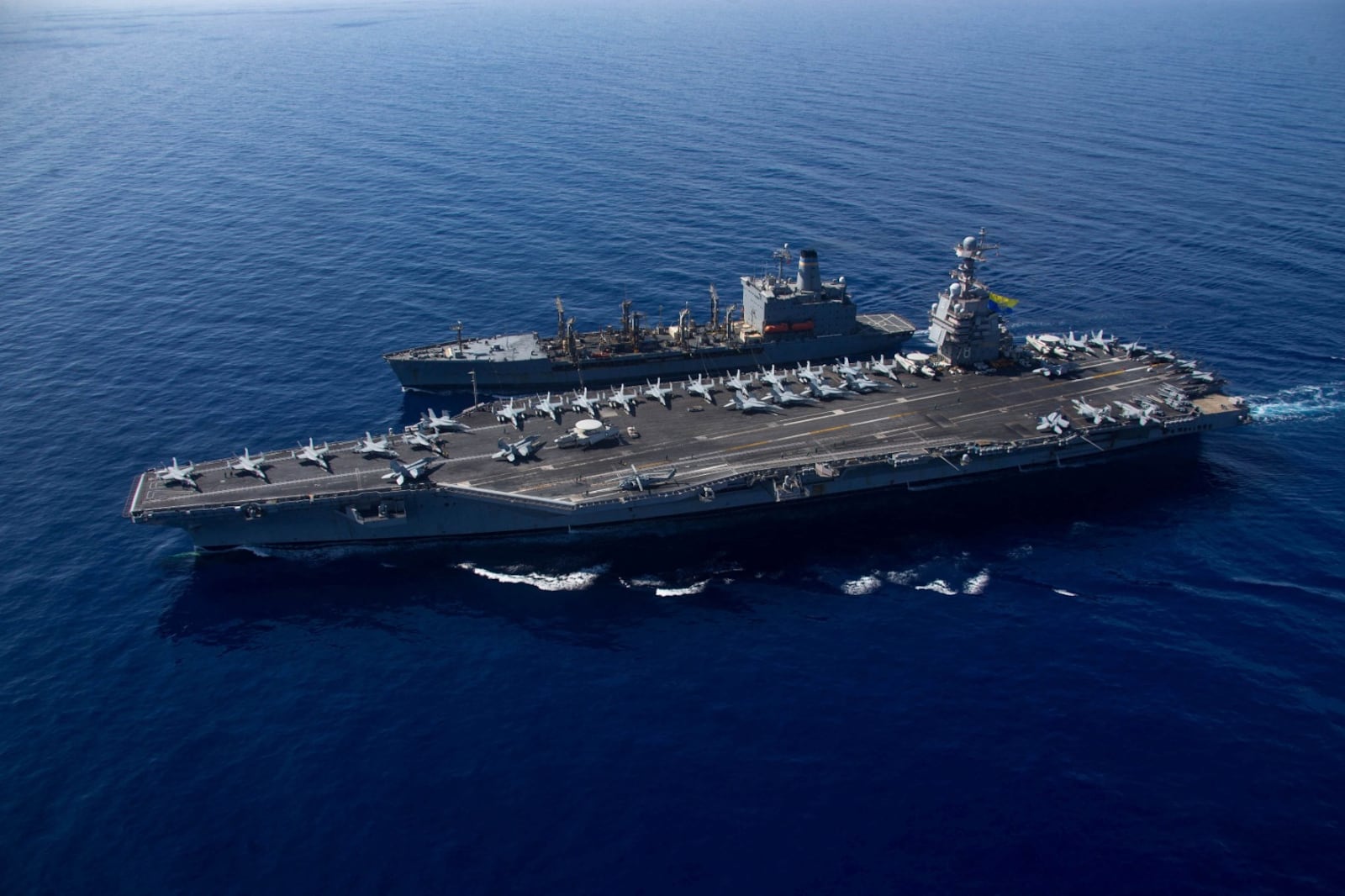Uno de los portaaviones estadounidenses.