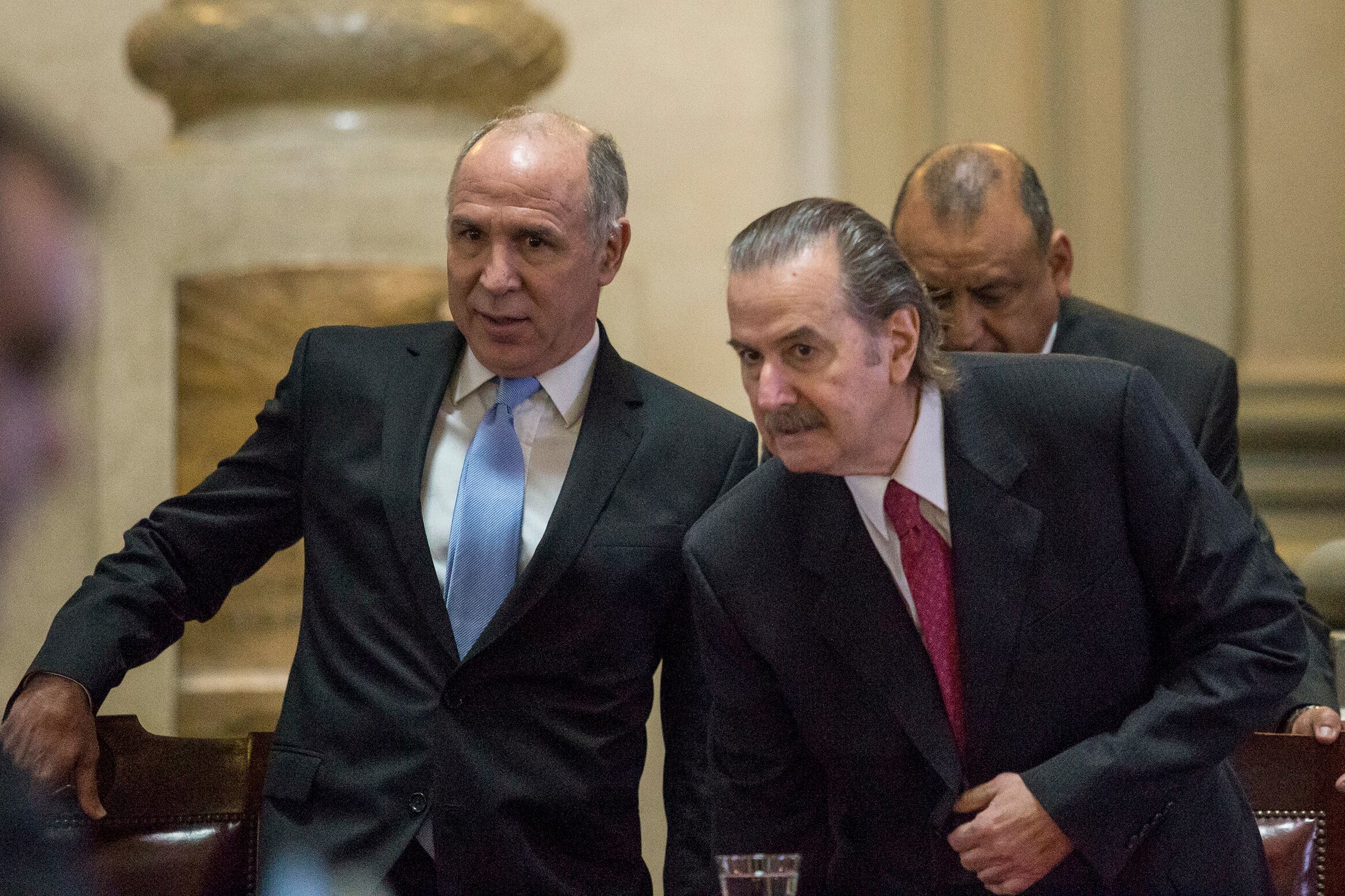 Ricardo Lorenzetti y Juan Carlos Maqueda, dos de los cuatro jueces de la Corte Suprema de Justicia.