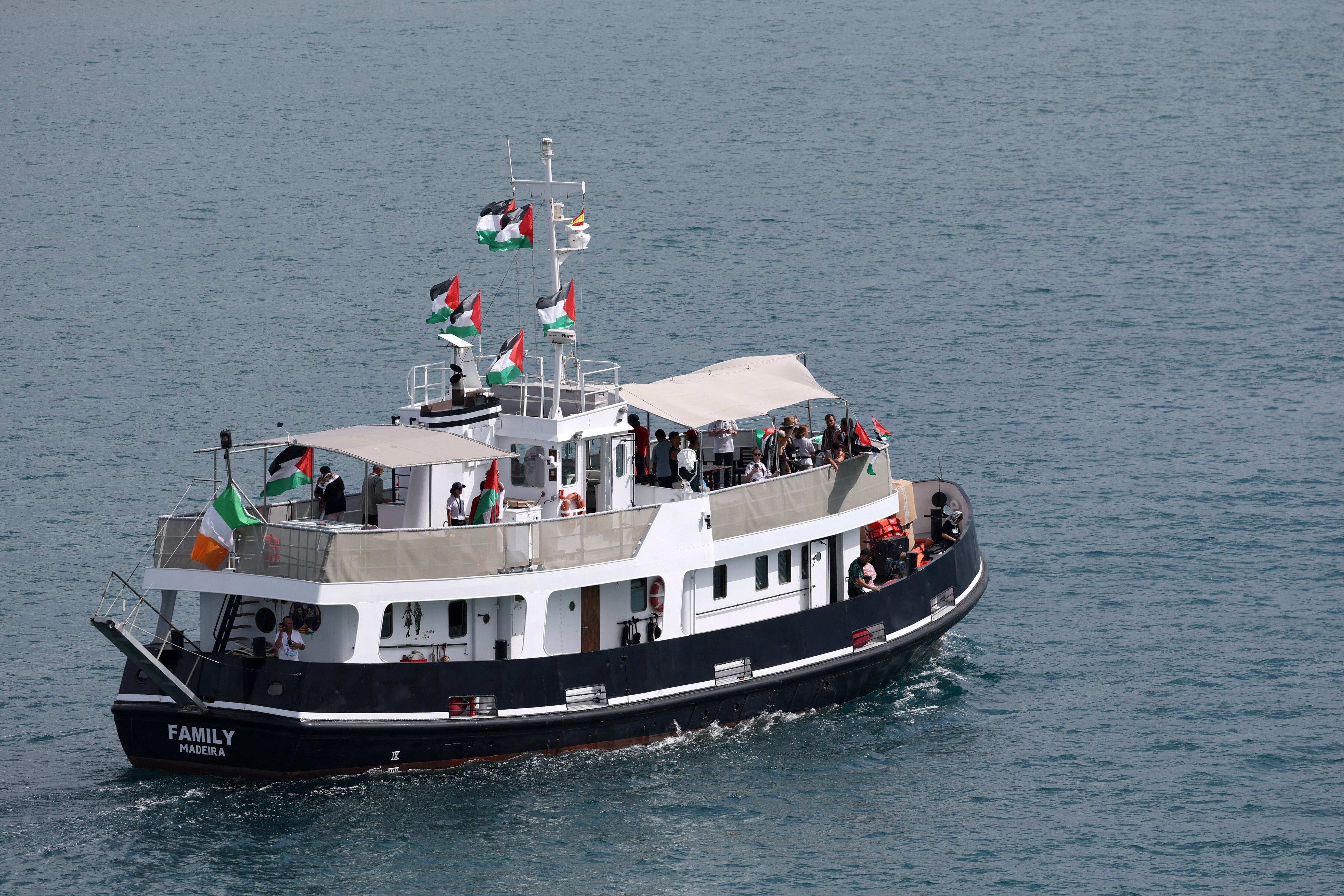 La flotilla inició la última etapa de su viaje a Gaza.