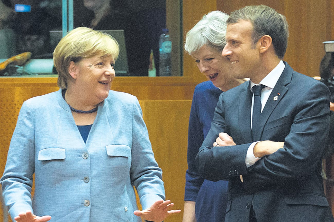 Merkel, May y Macron, en Bruselas para el comienzo de la cumbre de la Unión Europea.