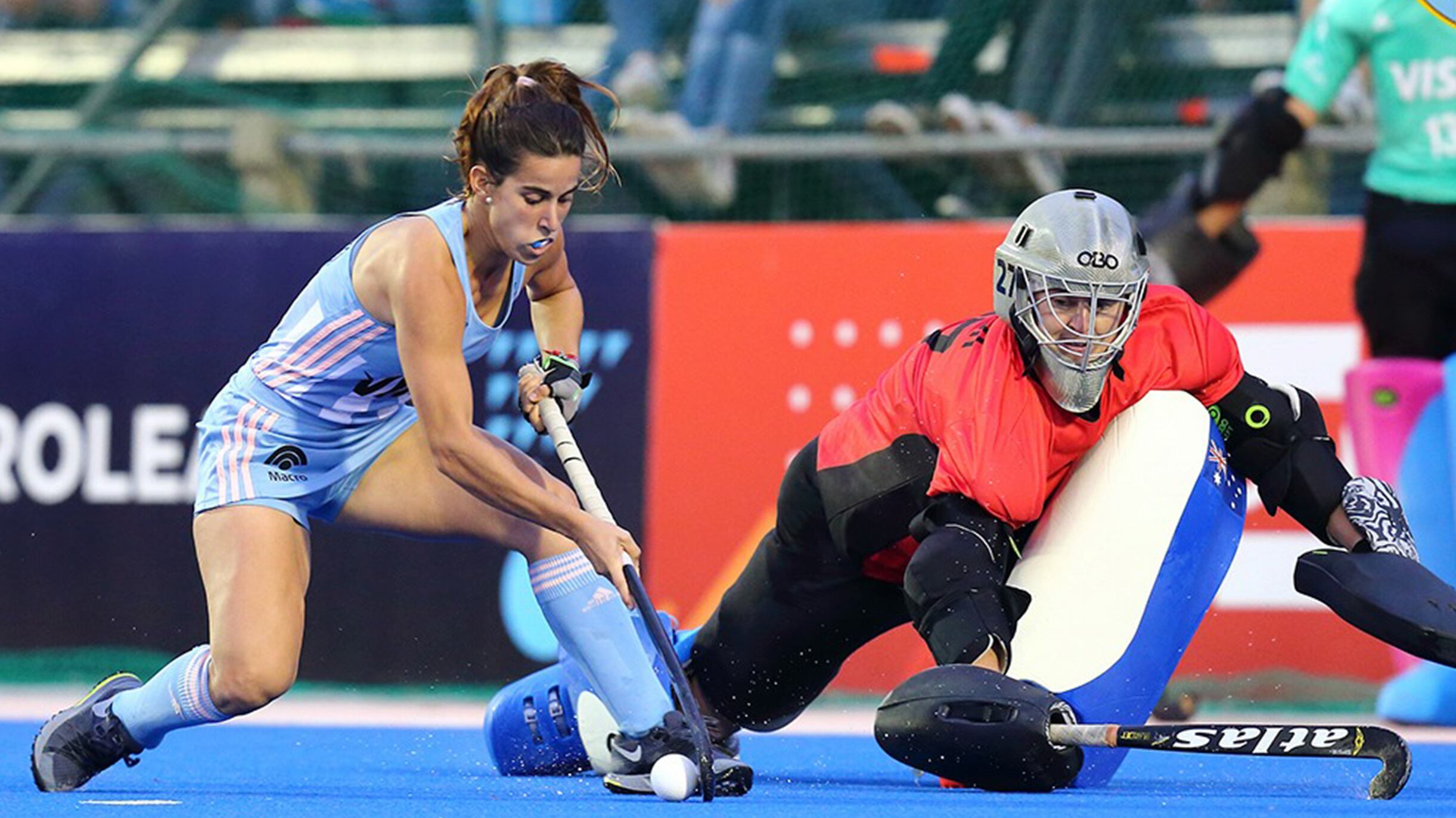 Las Leonas frente a Australia.