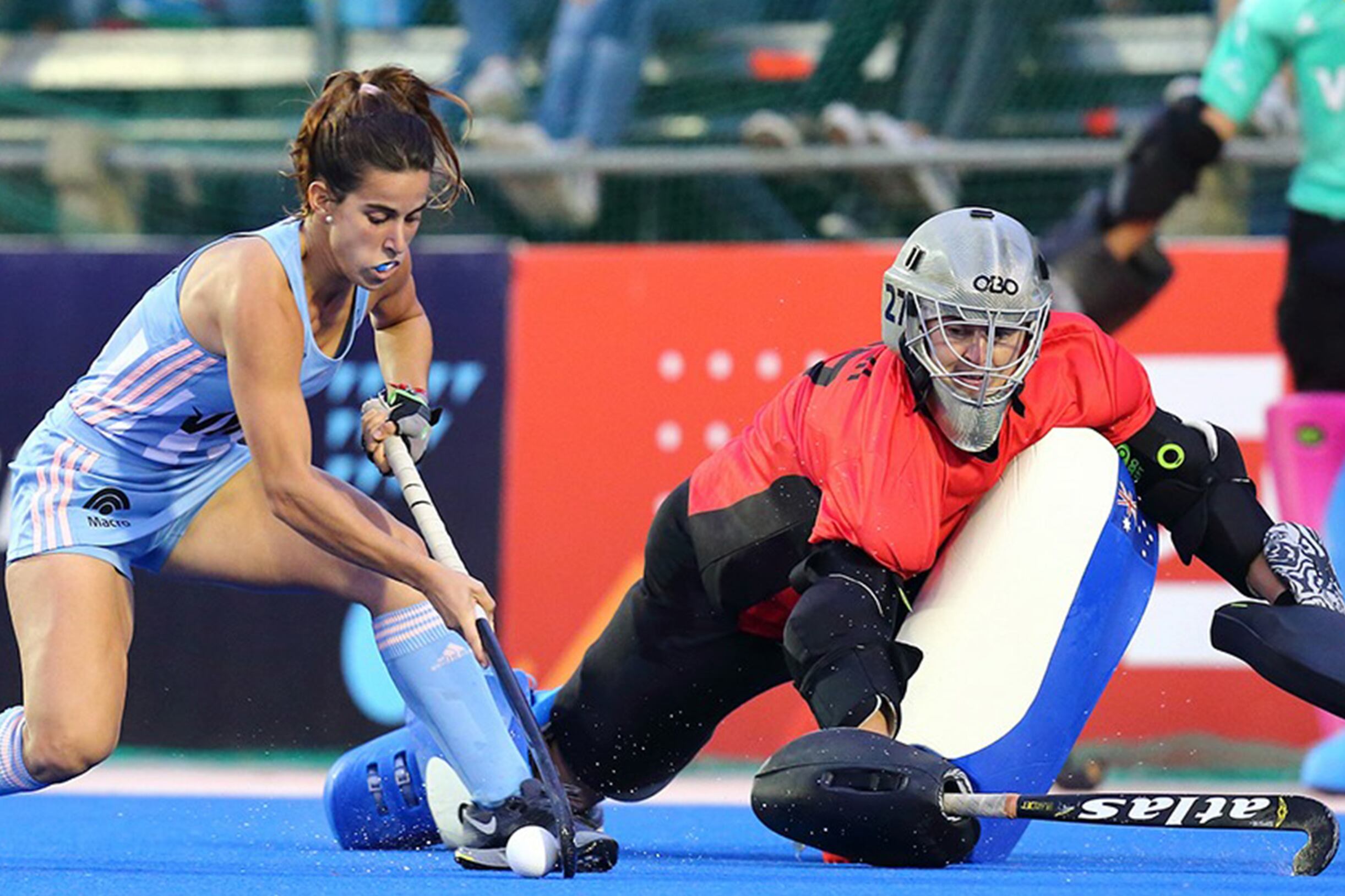 Las Leonas frente a Australia.