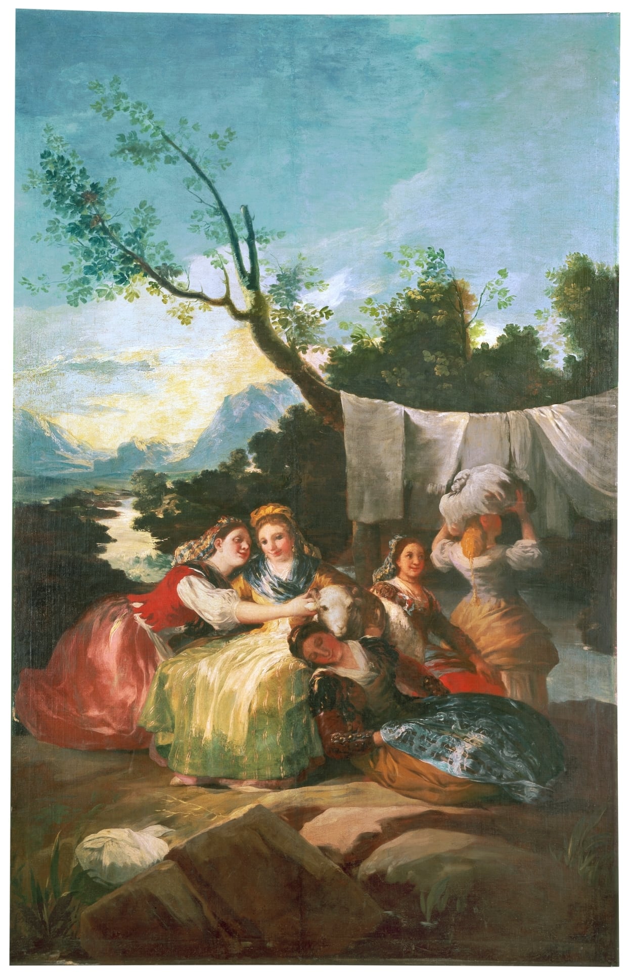 Las lavanderas, obra de Goya