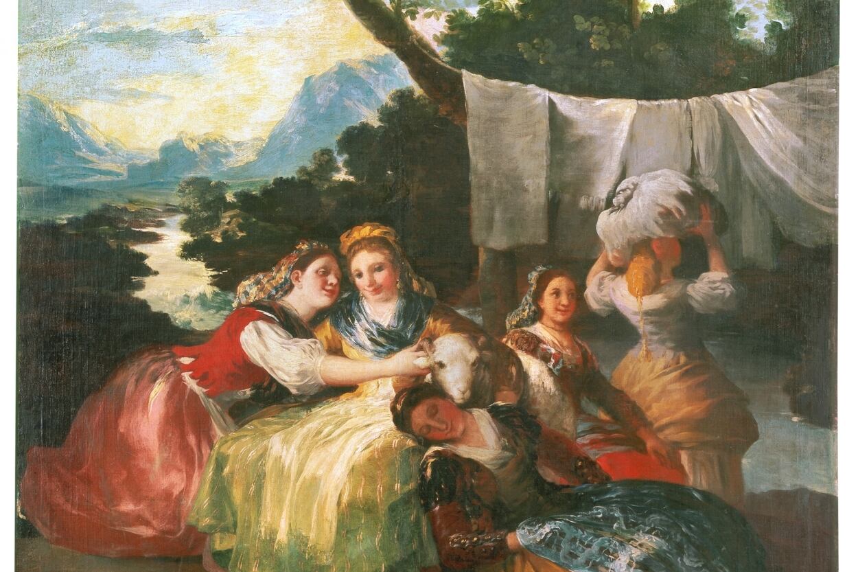 Las lavanderas, obra de Goya