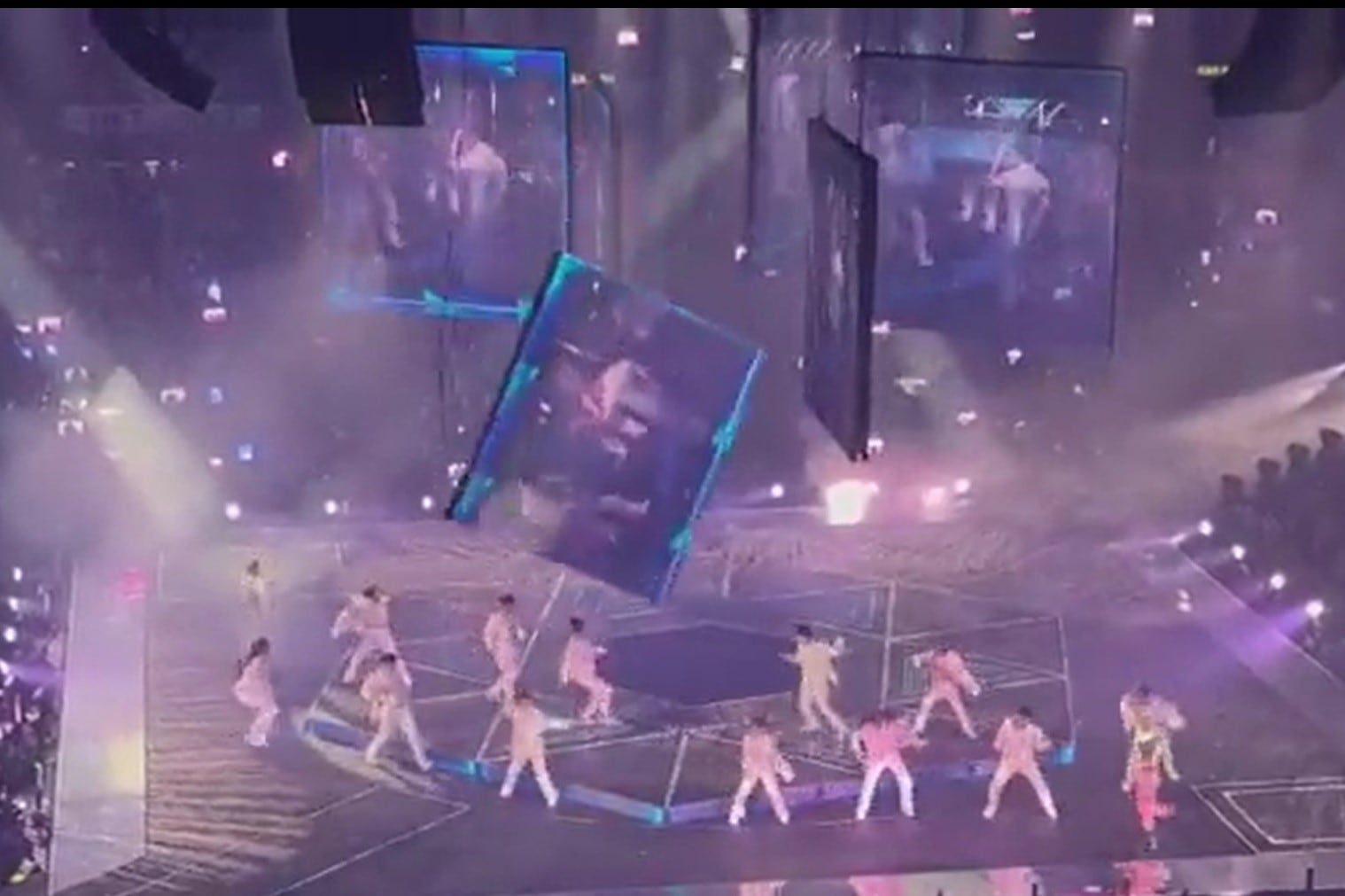 Dos artistas se encuentran internados, uno con lesiones graves. Imagen: captura de video.