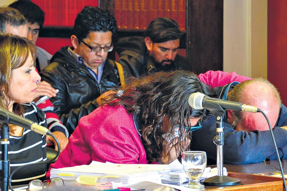 Sergio Maldonado y su esposa se emocionaron en un momento de la audiencia en la Cámara de Comodoro Rivadavia.